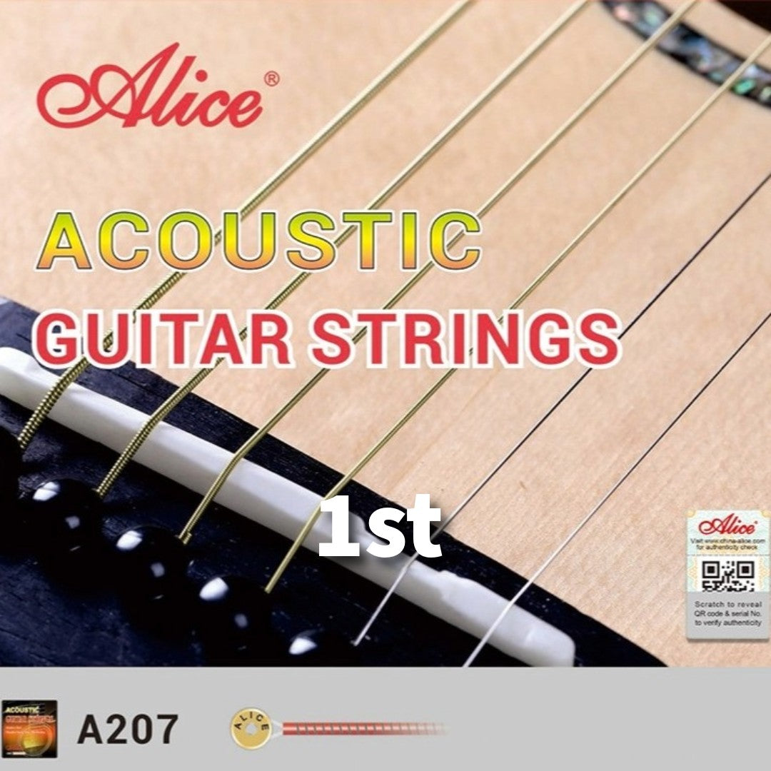 Cuerda suelta 1ra para guitarra acústica marca Alice, calibre 11