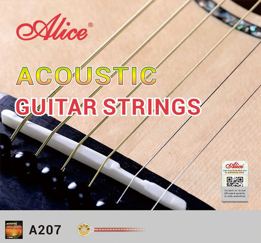 Cuerdas para guitarra acústica marca Alice, calibre 11-52