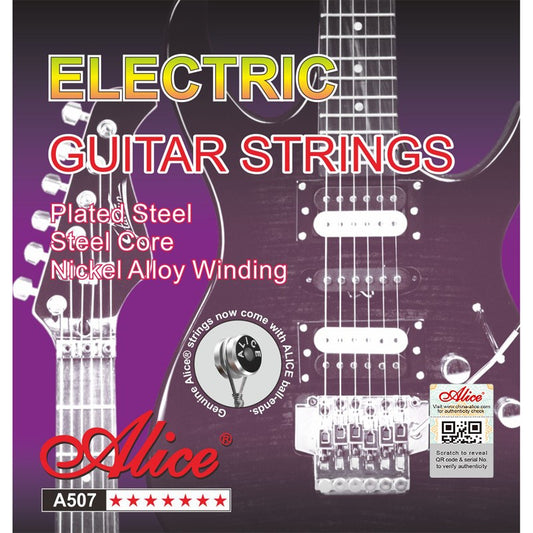 Cuerdas para guitarra eléctrica marca Alice, calibre 09-42