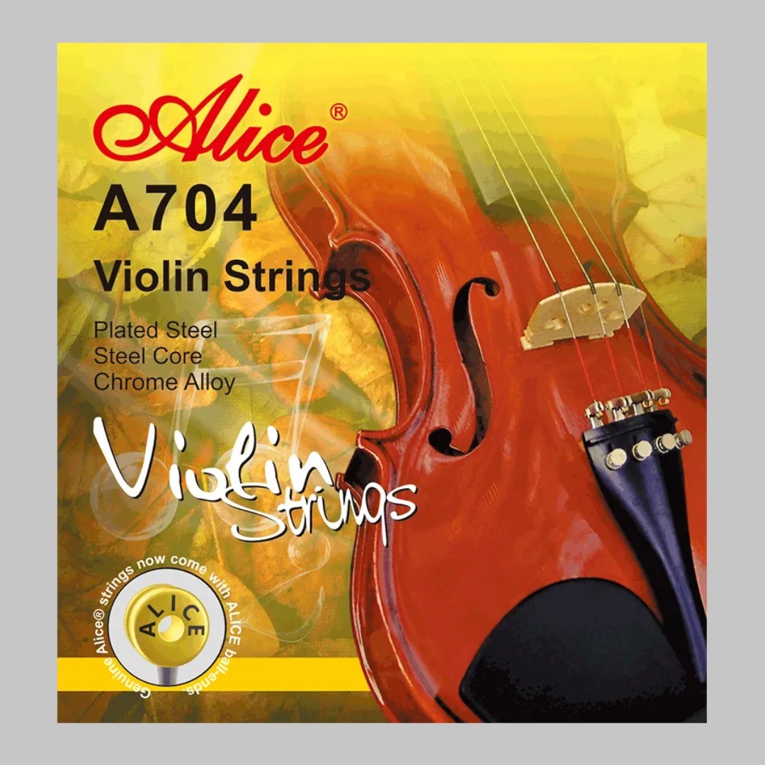 Cuerdas para violín marca Alice, cuerda de acero
