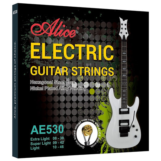 Cuerdas para guitarra eléctrica marca Alice, calibre 09-42