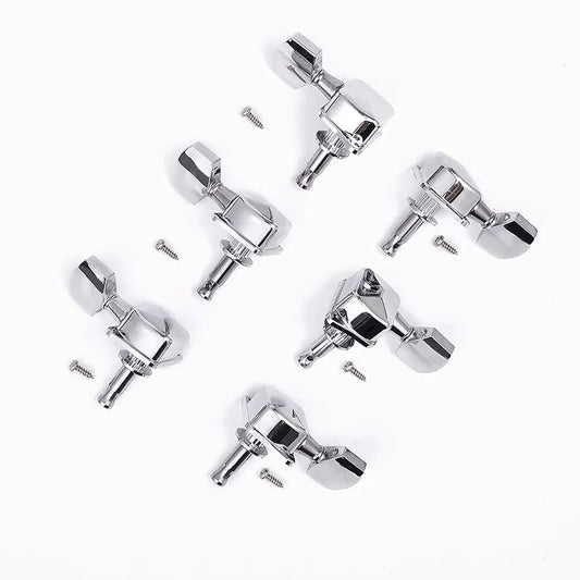 Clavijas para guitarra acústica y eléctrica marca Alice, diseño 3 L + 3 R, color cromado