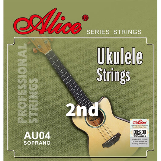 Cuerda suelta 2da para ukelele soprano marca Alice