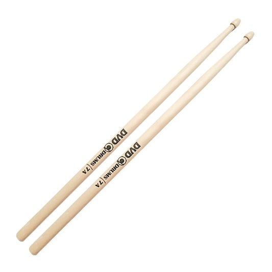 Baquetas para batería 7A marca DVD, madera maple, punta de madera