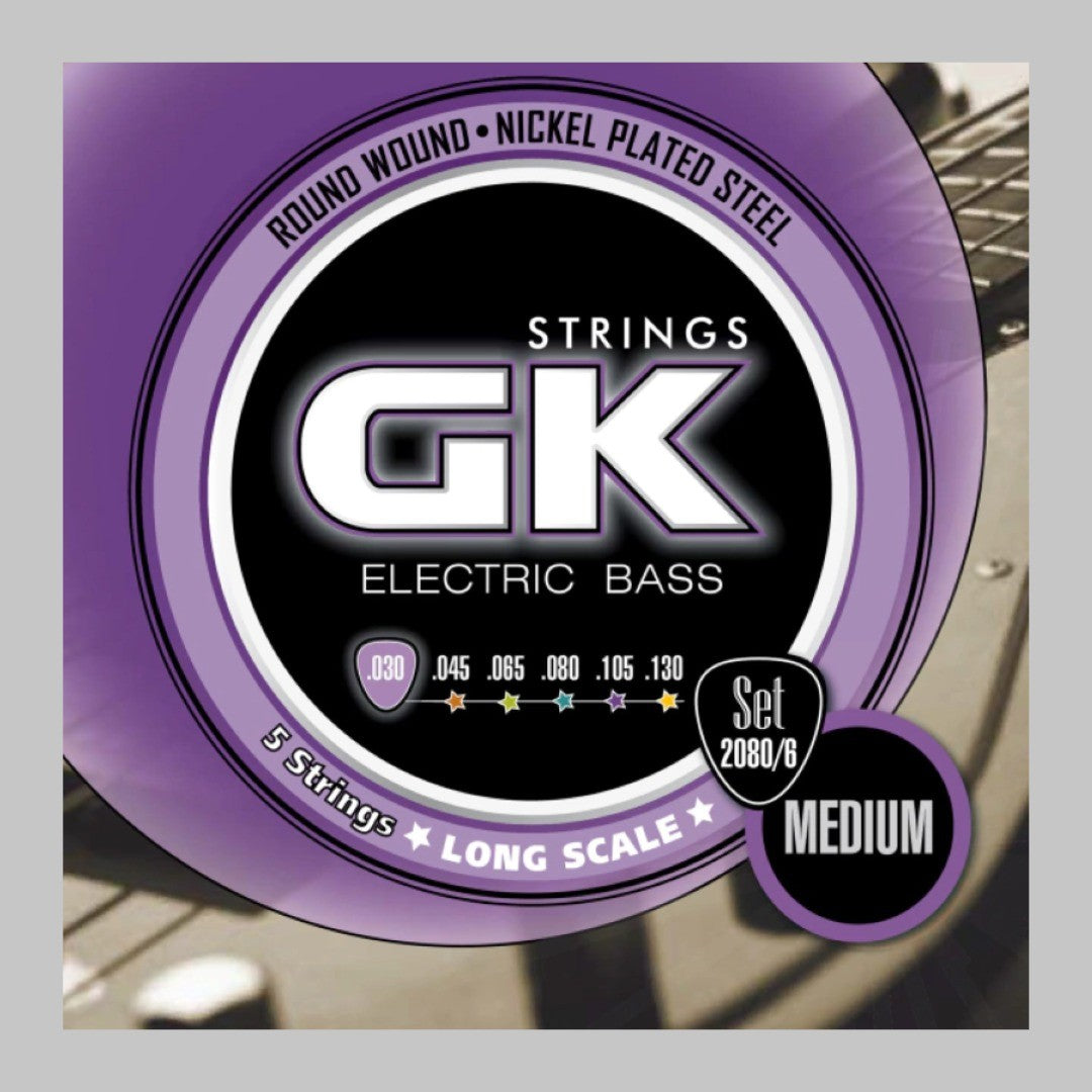Cuerdas para bajo eléctrico de 6 cuerdas marca GK, calibre 30-130