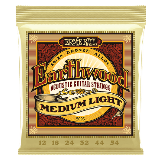 Cuerdas para guitarra acústica marca Ernie Ball, calibre 12-54