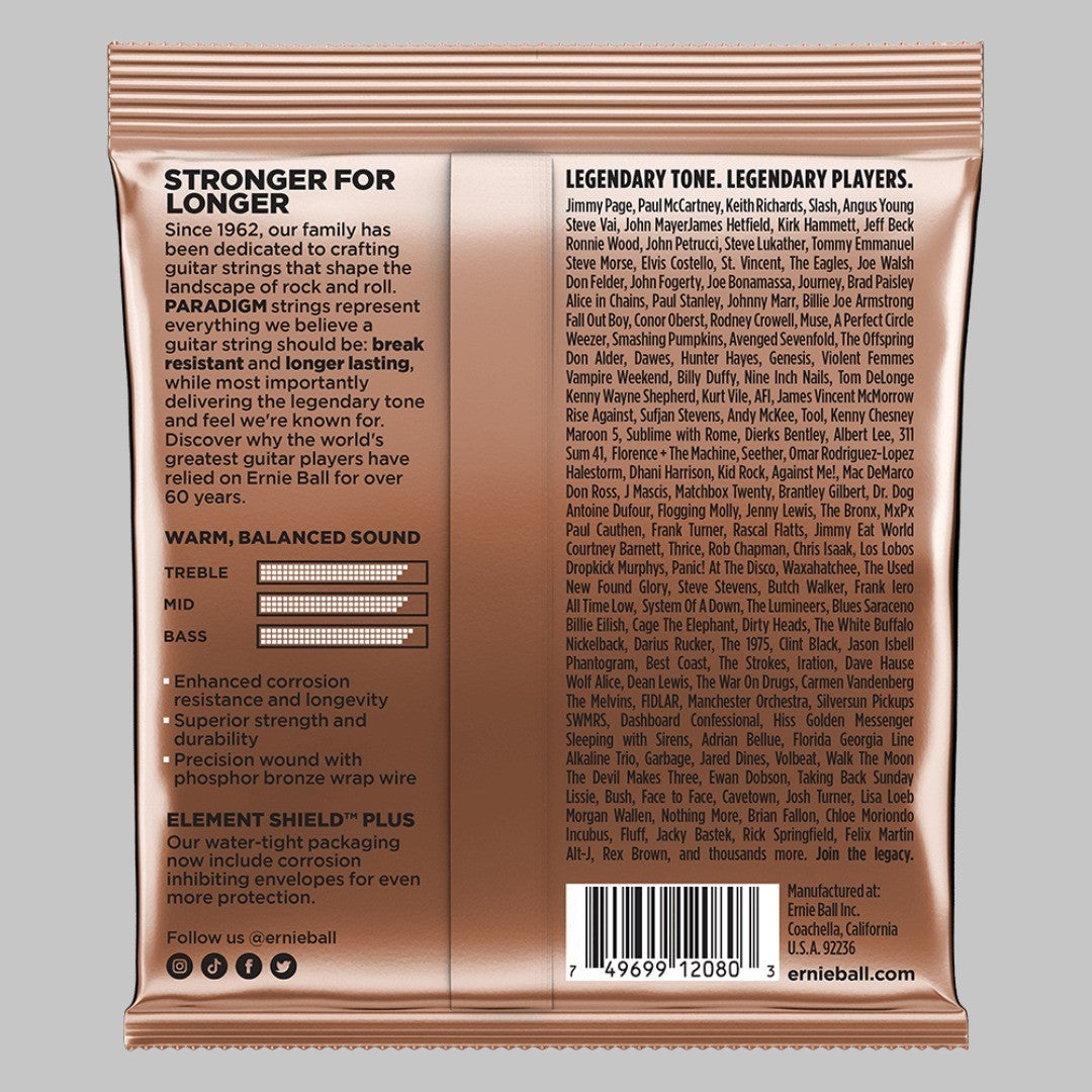 Cuerdas para guitarra acústica marca Ernie Ball, calibre 10-50