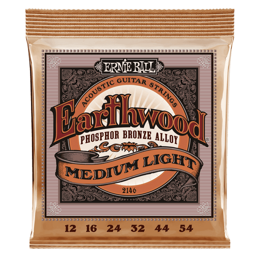 Cuerdas para guitarra acústica marca Ernie Ball, calibre 12-54