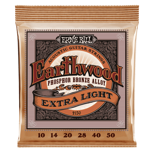 Cuerdas para guitarra acústica marca Ernie Ball, calibre 10-50