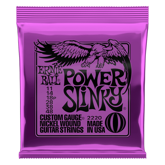 Cuerdas para guitarra eléctrica marca Ernie Ball, calibre 11-48