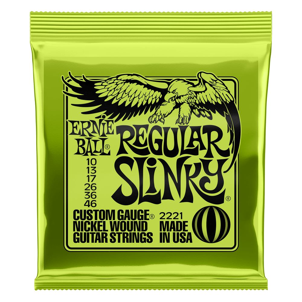 Cuerdas para guitarra eléctrica marca Ernie Ball, calibre 10-46