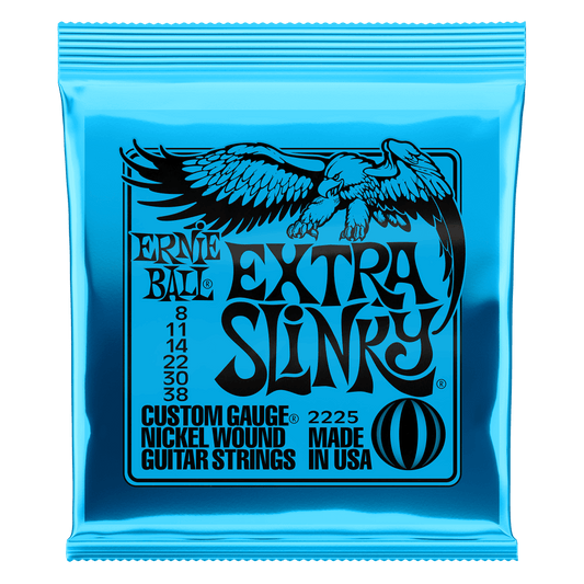 Cuerdas para guitarra eléctrica marca Ernie Ball, calibre 08-38