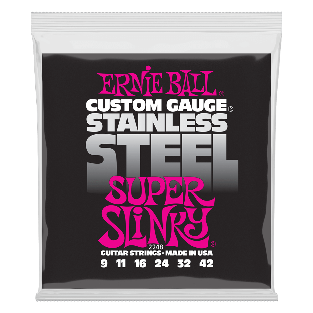 Cuerdas para guitarra eléctrica marca Ernie Ball, calibre 09-42
