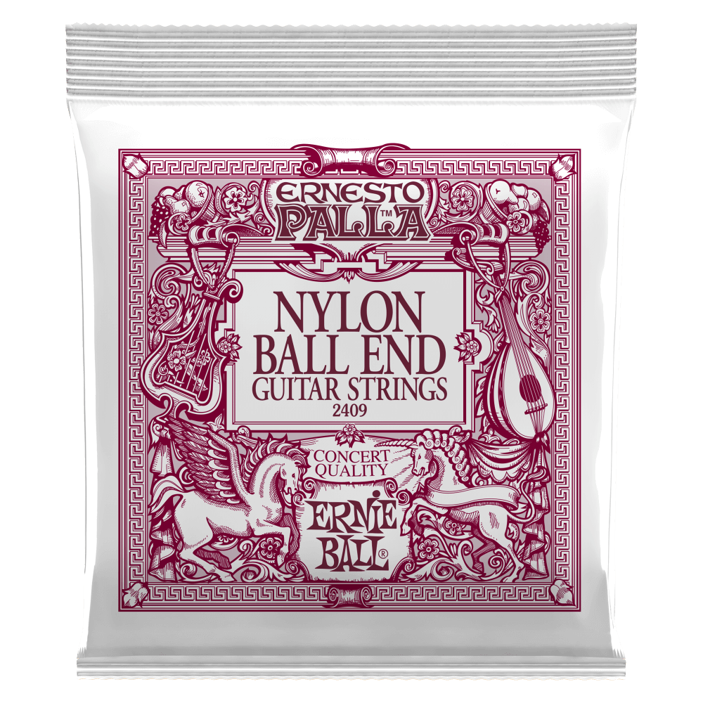 Cuerdas para guitarra clásica marca Ernie Ball, con borla, tensión media