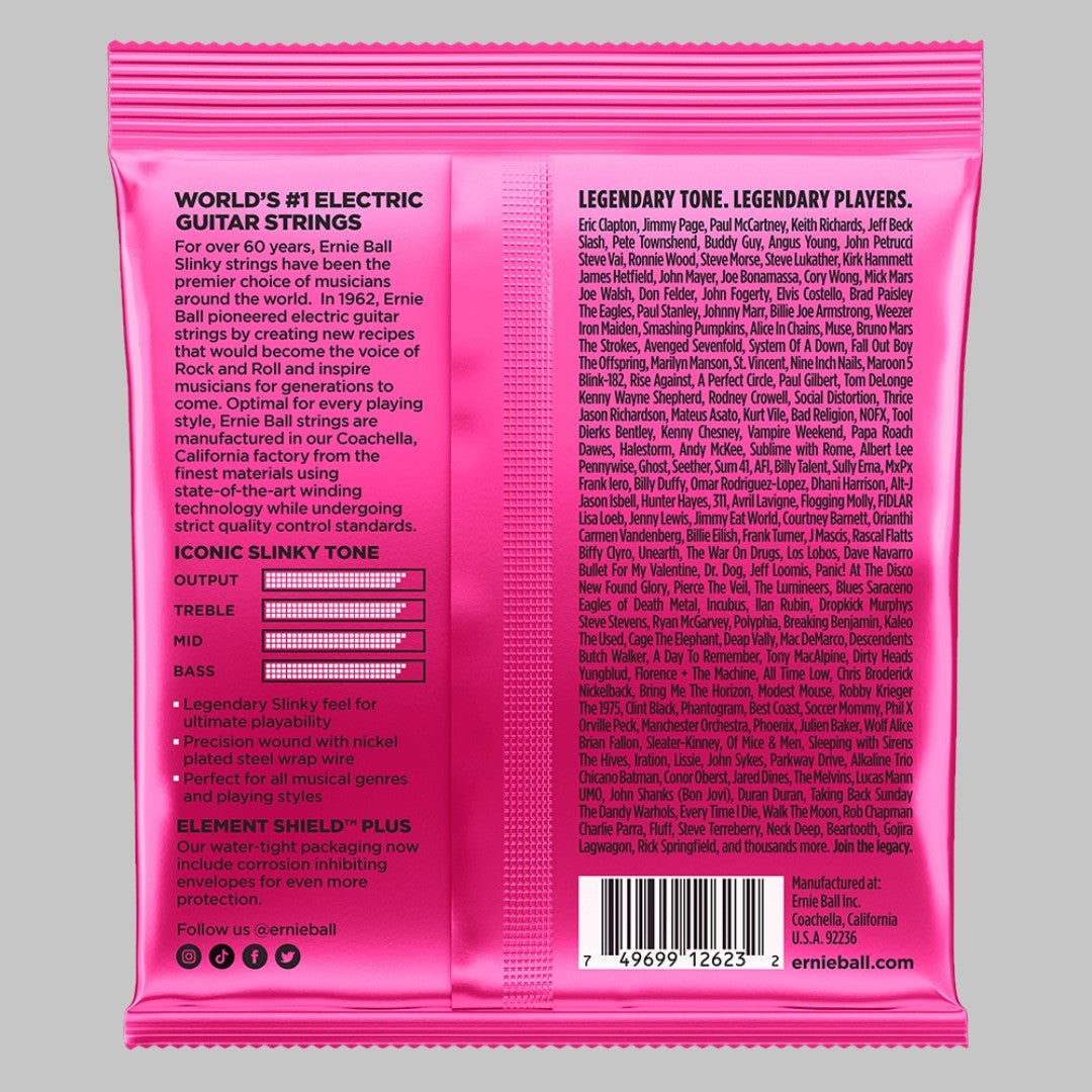 Cuerdas para guitarra eléctrica marca Ernie Ball, de 7 cuerdas, calibre 09-52