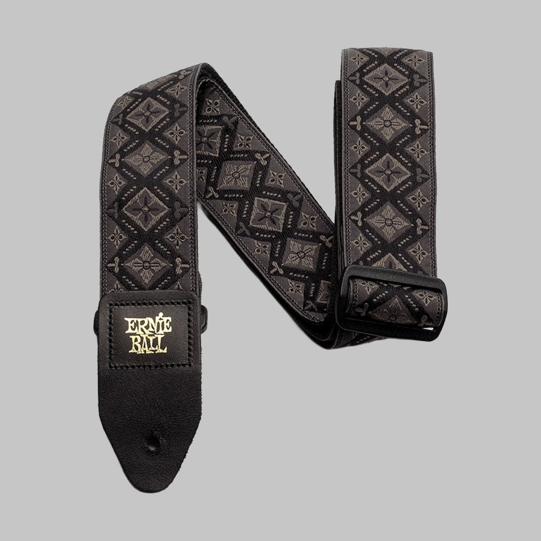 Cincho para guitarra, bajo y regionales marca Ernie Ball serie Jacquard, diseño Regal Black