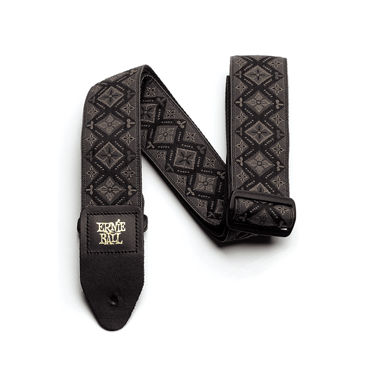 Cincho para guitarra, bajo y regionales marca Ernie Ball serie Jacquard, diseño Regal Black