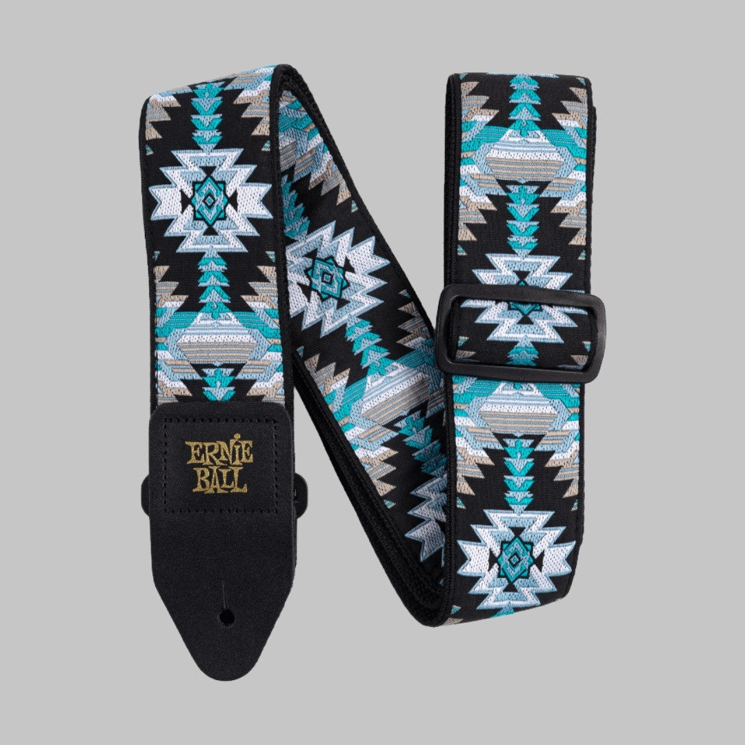 Cincho para guitarra, bajo y regionales marca Ernie Ball serie Jacquard, diseño Albuquerque Blue