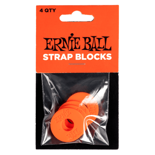 Strap Blocks para instrumentos de cuerda marca Ernie Ball, color rojo