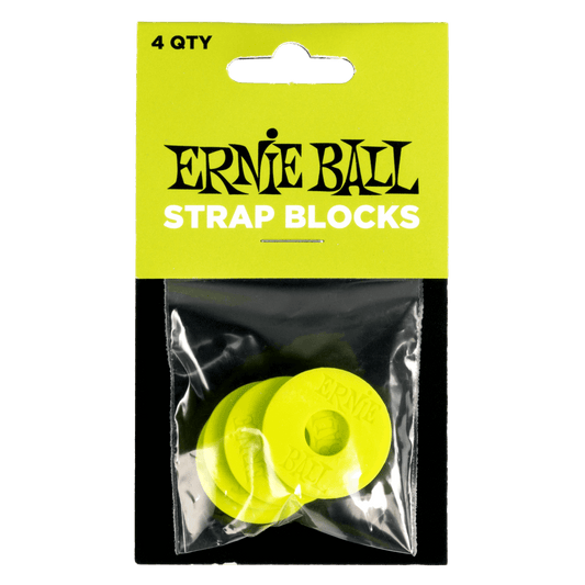 Strap Blocks para instrumentos de cuerda marca Ernie Ball, color verde