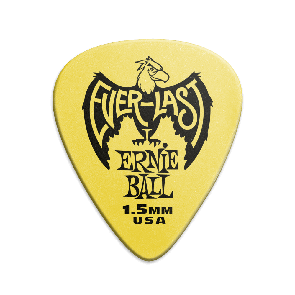 Púa para instrumentos de cuerda marca Ernie Ball serie Everlast, calibre 1.5 mm