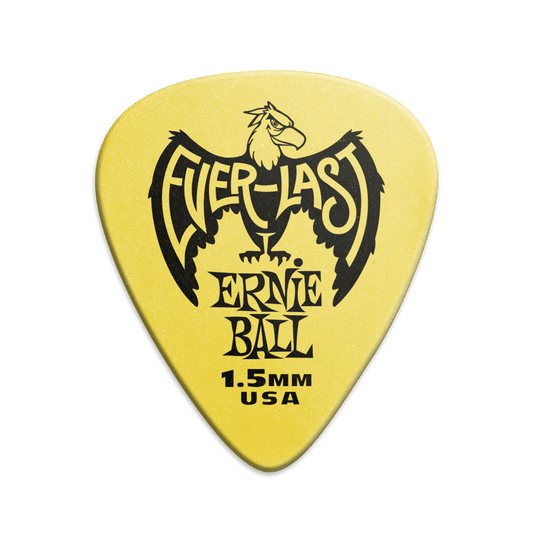 Púa para instrumentos de cuerda marca Ernie Ball serie Everlast, calibre 1.5 mm