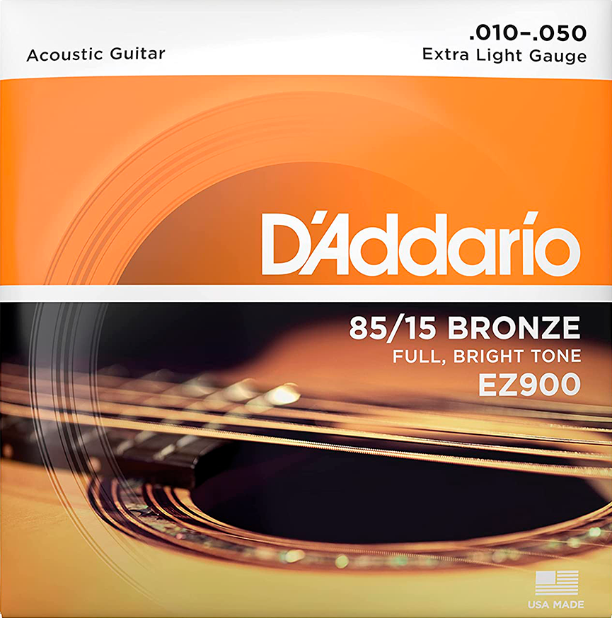 Cuerdas para guitarra acústica marca Daddario, calibre 10-50