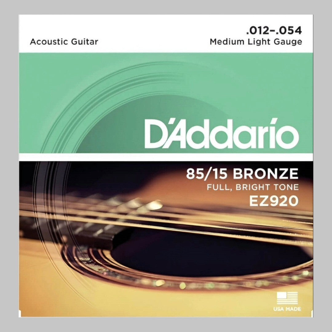 Cuerdas para guitarra acústica marca Daddario, calibre 12-54