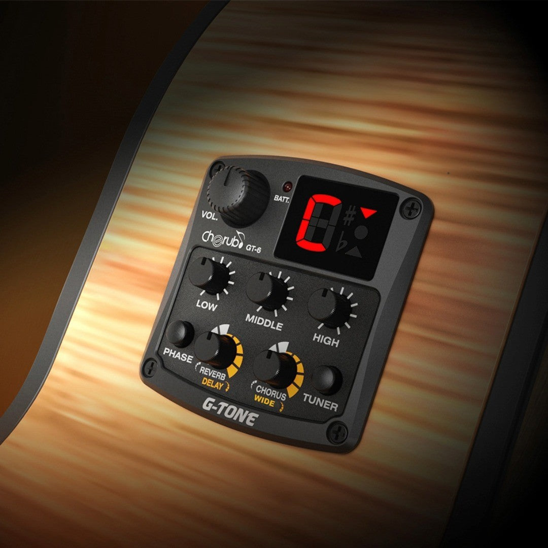 Micrófono preamplificador activo de 3 bandas para guitarra marca Cherub