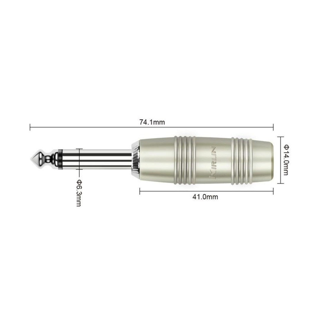 Cable para instrumento de 1/4 a 1/4, calibre 20, largo 6 mt, marca Kirlin