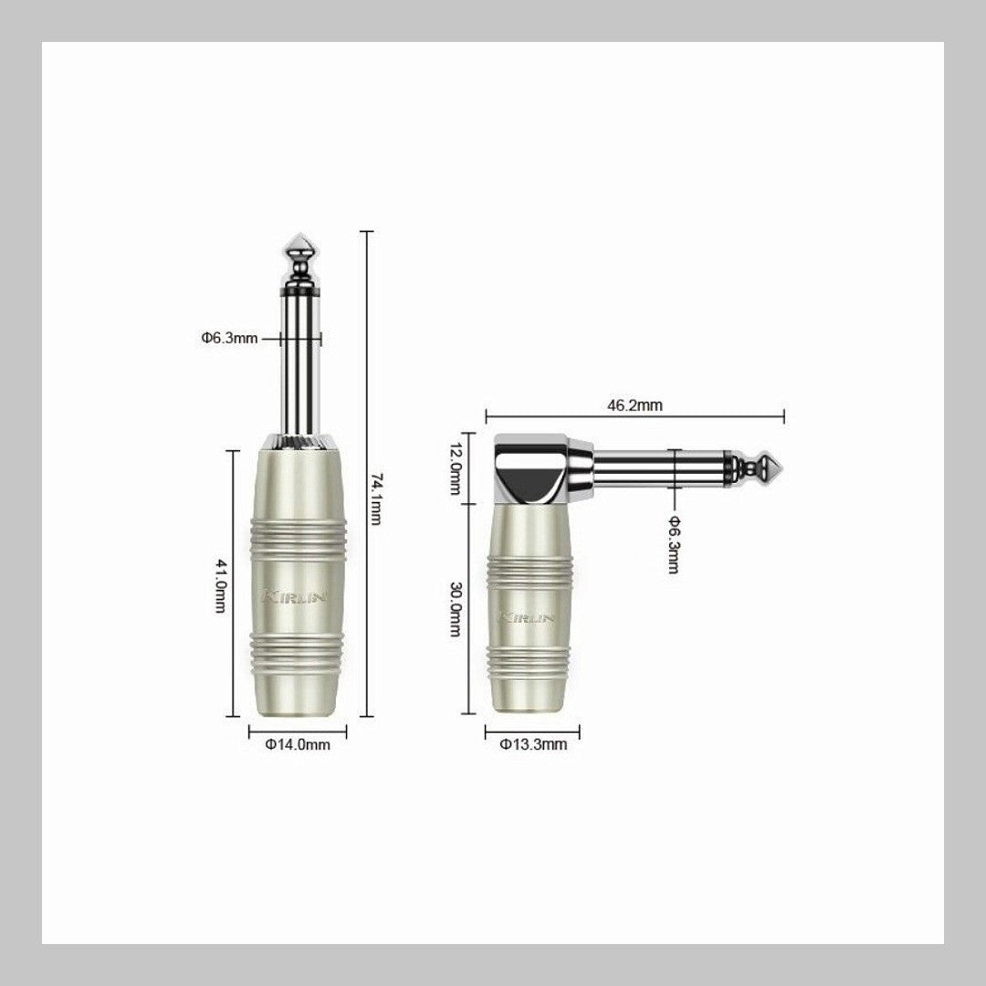 Cable 1/4 a 1/4, mono, calibre 20, largo 3 mt, marca Kirlin