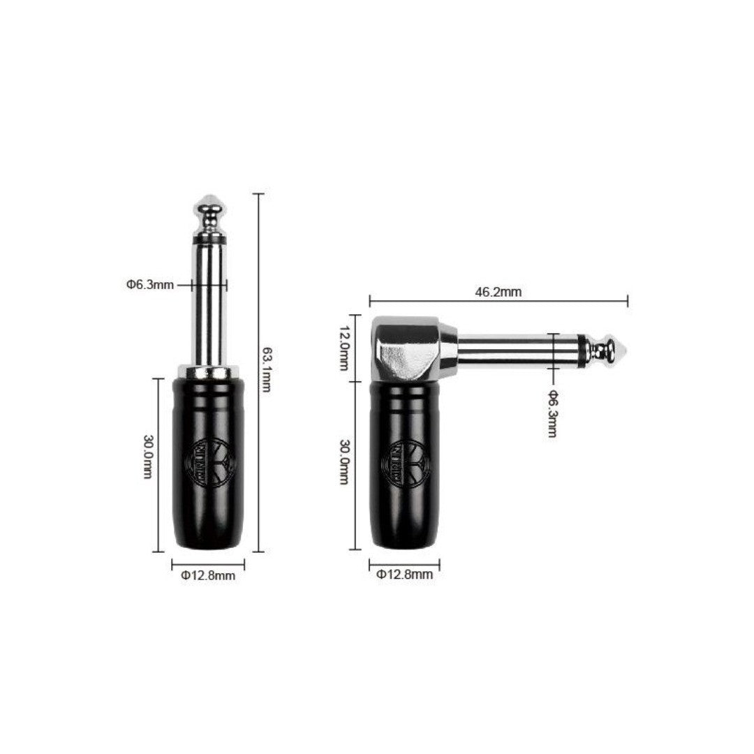 Cable para instrumento de 1/4 a 1/4, calibre 24, largo 3 mt, marca Kirlin