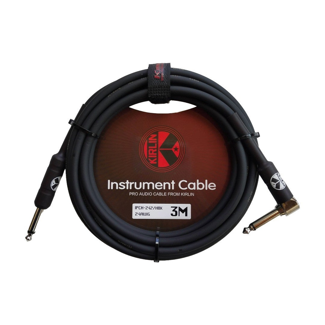 Cable para instrumento de 1/4 a 1/4, calibre 24, largo 3 mt, marca Kirlin