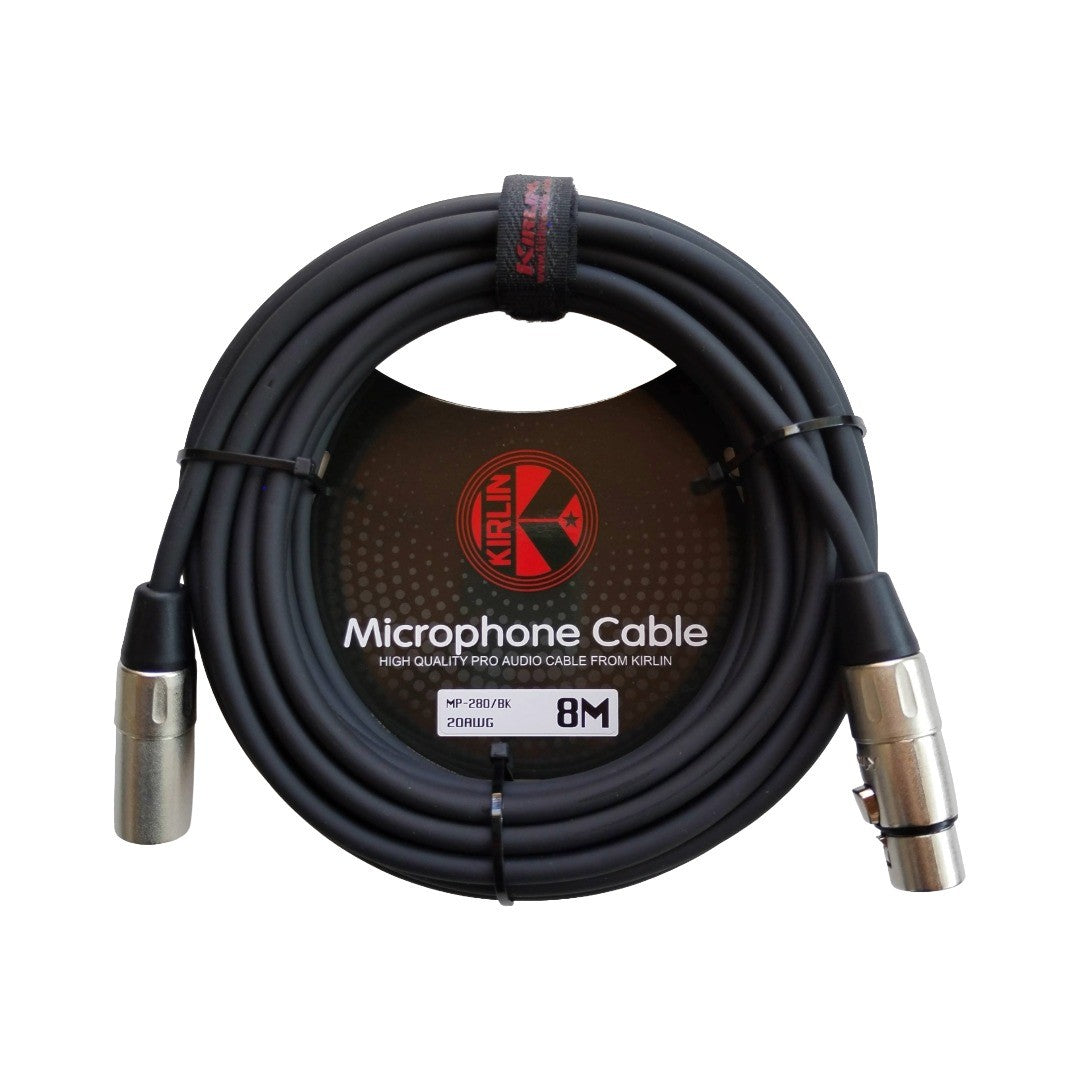 Cable para micrófono de XLR m a XLR h, calibre 20, largo 8 mt, marca Kirlin