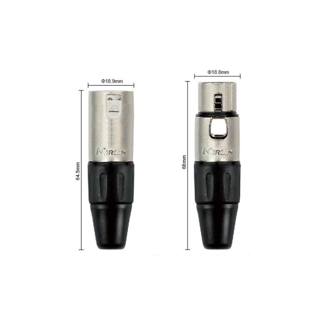 Cable para micrófono de XLR m a XLR h, calibre 24, largo 6 mt, marca Kirlin