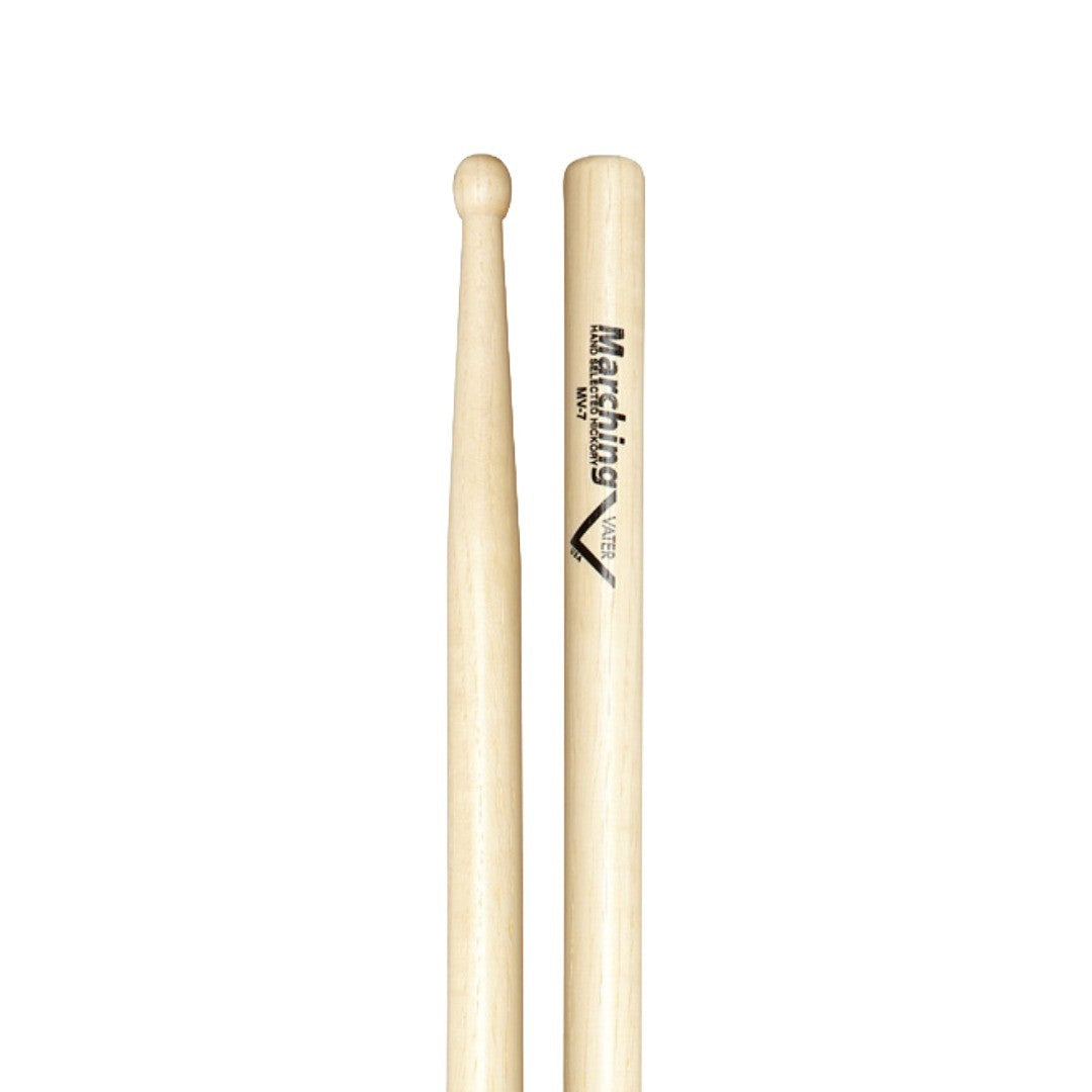 Baquetas para caja de golpe seco marca Vater, madera hickory, punta de madera