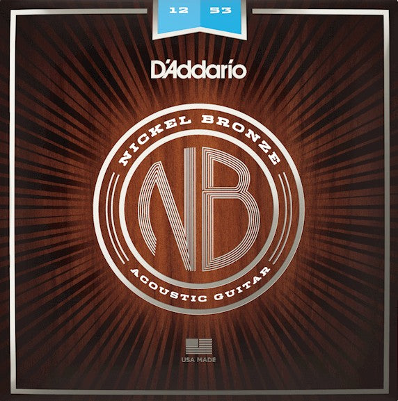 Cuerdas para guitarra acústica marca Daddario, calibre 12-53