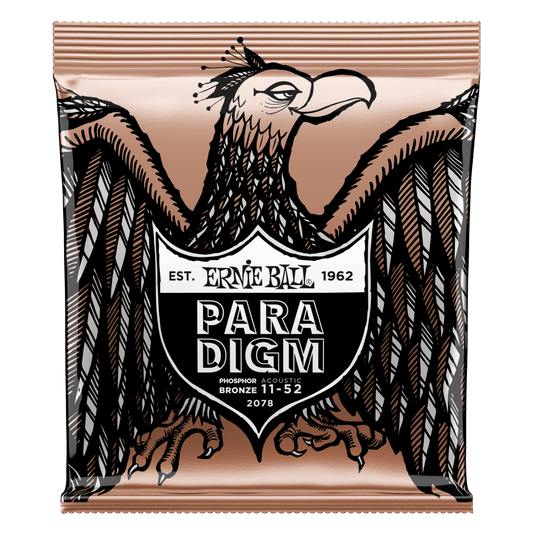 Cuerdas para guitarra acústica marca Ernie Ball, calibre 11-52