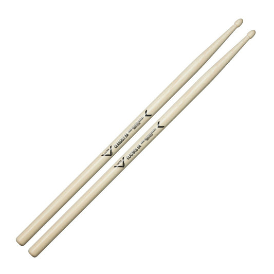 Baquetas para batería 5A marca Vater, madera hickory, punta de madera