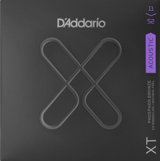 Cuerdas para guitarra acústica marca Daddario, calibre 11-52
