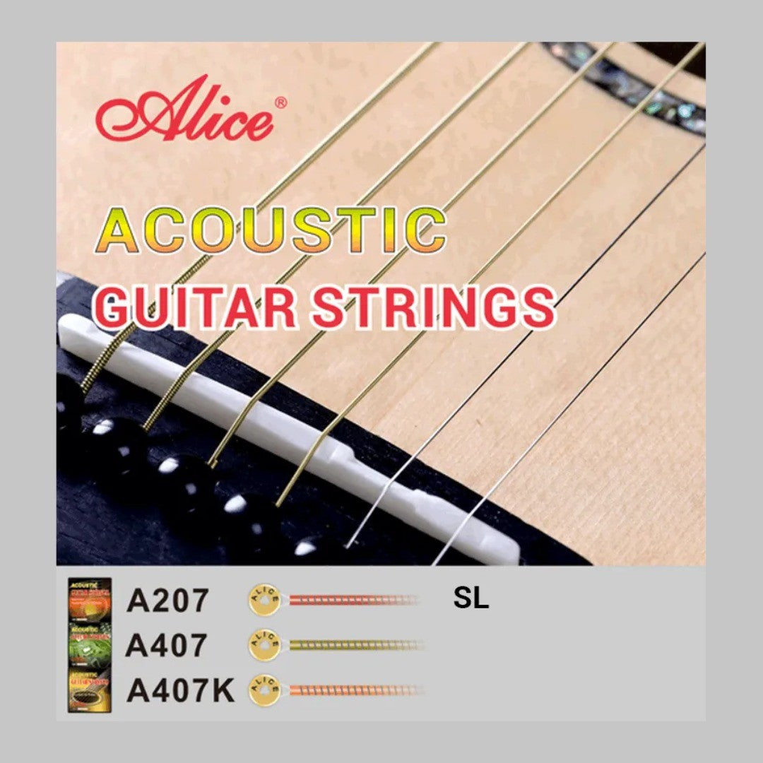 Cuerdas para guitarra acústica marca Alice, calibre 11-52