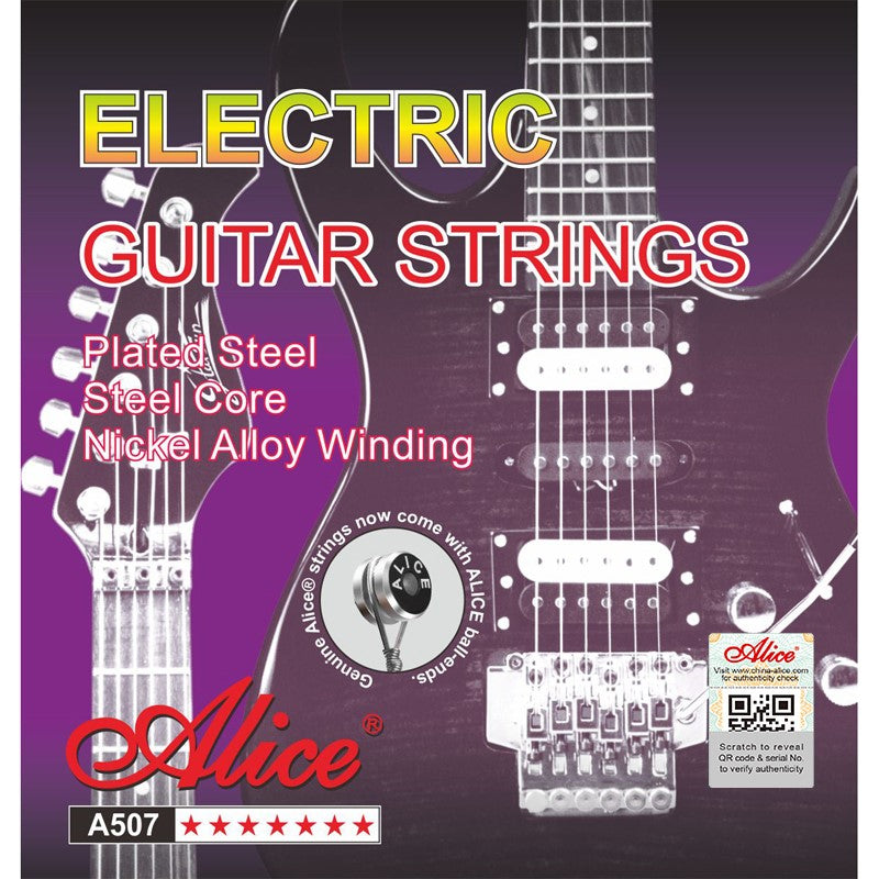 Cuerdas para guitarra eléctrica marca Alice, calibre 09-42
