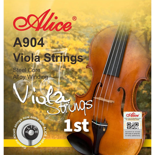 Cuerda suelta 1ra para viola marca Alice, cuerda de acero