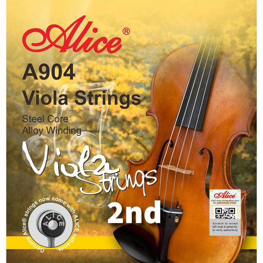 Cuerda suelta 2da para viola marca Alice, cuerda de acero
