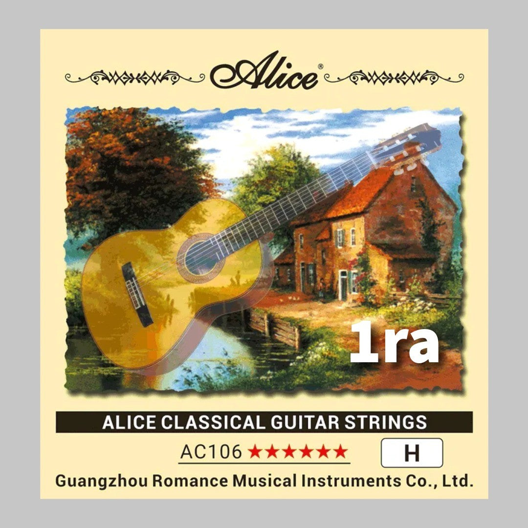 Cuerda suelta 1ra para guitarra clásica marca Alice, tensión alta
