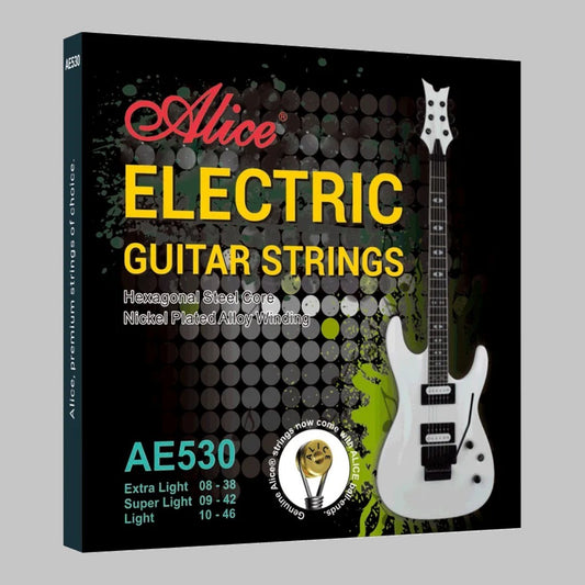Cuerdas para guitarra eléctrica marca Alice, calibre 09-42