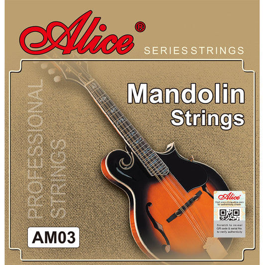 Cuerdas para mandolina marca Alice, calibre 10-34