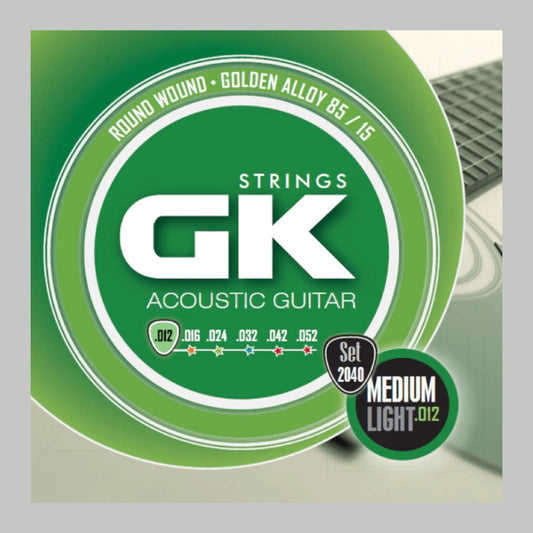 Cuerdas para guitarra acústica marca GK, calibre 12-52