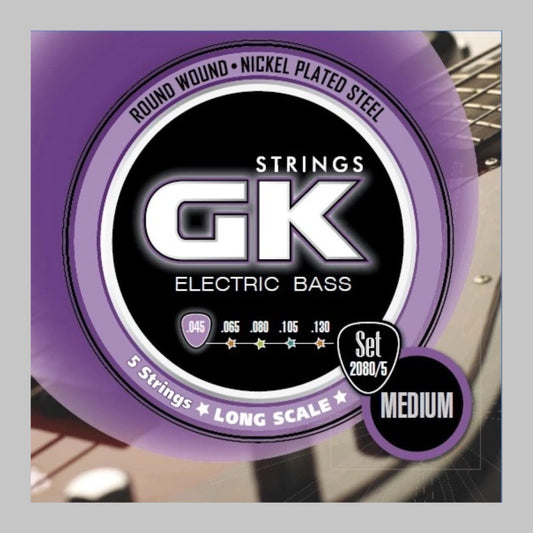 Cuerdas para bajo eléctrico de 5 cuerdas marca GK, calibre 45-130
