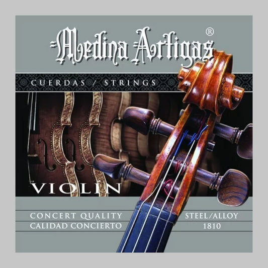 Cuerdas para violín marca Medina Artigas, cuerda de acero